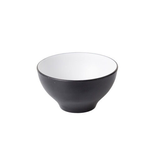 Coucou Melamine Dual Colour Round Bowl 11cm - White & Black - 11BW11WB