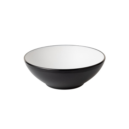 Coucou Melamine Dual Colour Round Bowl 16cm - White & Black - 11BW16WB1