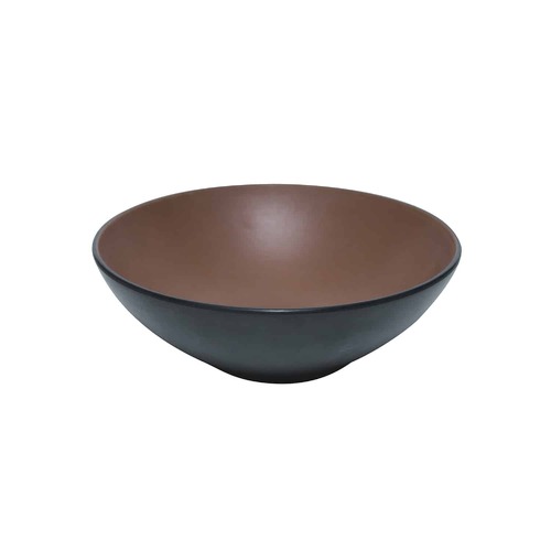 Coucou Melamine Round Bowl 21.2x7.2cm - Beige & Black - 11BW21EB1