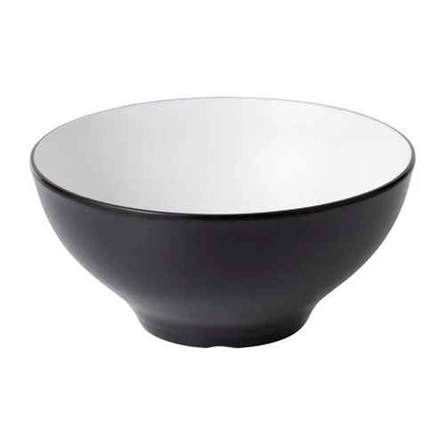 Coucou Dual Colour Round Bowl 21cm White&Black - 11BW21WB