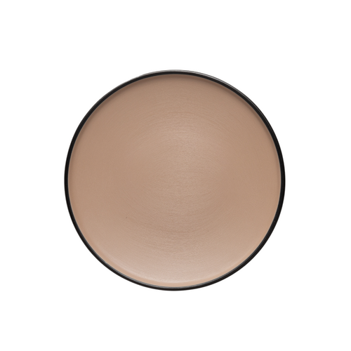 Coucou Melamine Round Plate 16.7x1.9cm - Beige & Black - 11PL16EB