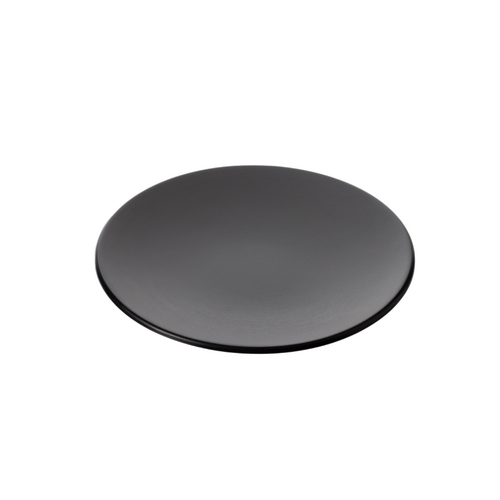 Coucou Melamine Round Plate 18x2cm - Grey & Black - 11PL18GB
