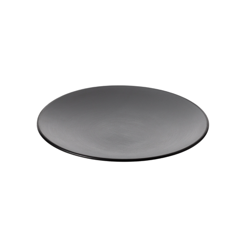 Coucou Melamine Round Plate 22.9x2.5cm - Grey & Black - 11PL23GB