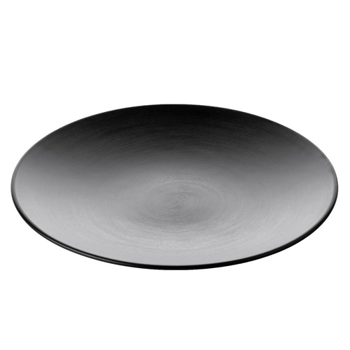 CouCou Dual Colour Round Plate 25cm - Black & Black - 11PL25BK