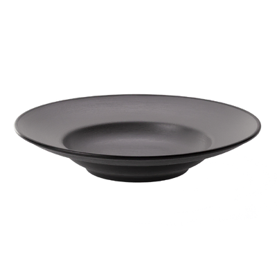Coucou Melamine Round Deep Plate 26.5cm - Grey & Black - 11PL26GB1