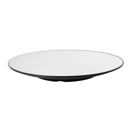 Coucou Melamine Dual Colour Round Plate 30cm - White & Black - 11PL30WB
