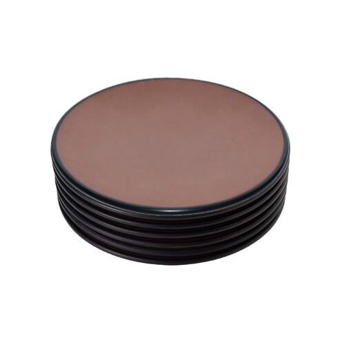 Coucou Melamine Side Plate 20.5cm - Brown & Black (Box of 6) - 11PS20BN