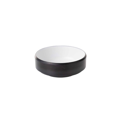Coucou Melamine Dual Colour Round Sauce Dish 7.6cm - White & Black - 11SD07WB