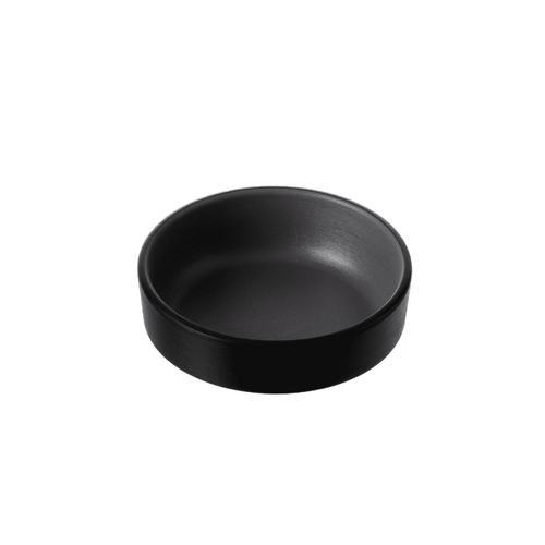 Coucou Melamine Small Round Dish 10.1x3.5cm - Grey & Black - 11SD10GB