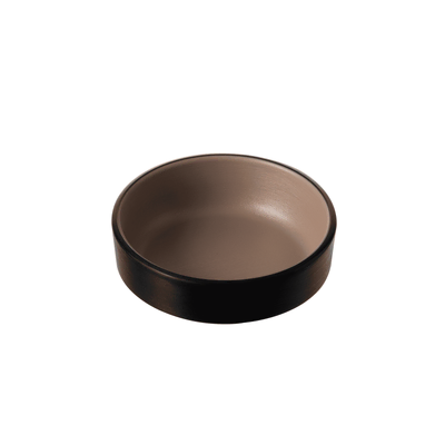 Coucou Melamine Small Round Dish 12.7x4.4cm - Beige & Black - 11SD12EB