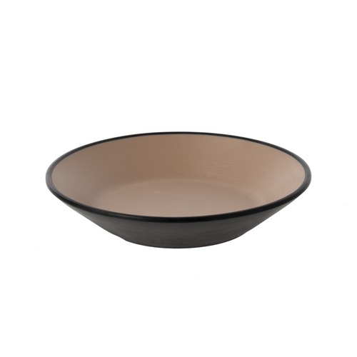 Coucou Melamine Dual Colour Round Sauce Dish 13cm - Beige & Black - 11SD13EB