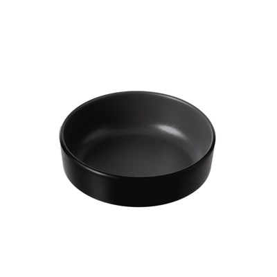 Coucou Melamine Small Round Dish 15.4x5.3cm - Grey & Black - 11SD15GB