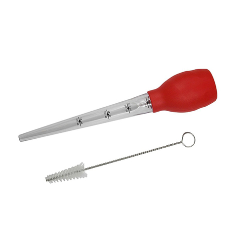 Avanti Stand-Up Baster With Cleaning Brush - Red - 12082