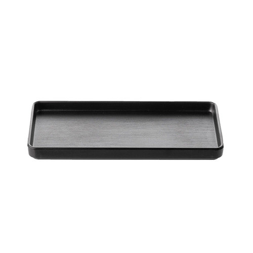 CouCou Dual Colour Rect. Plate 25x12cm - Black & Black - 12PL25BK