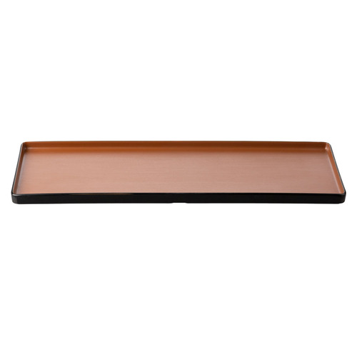 CouCou Dual Colour Rect. Plate 50x18cm - Brown & Black - 12PL50BB