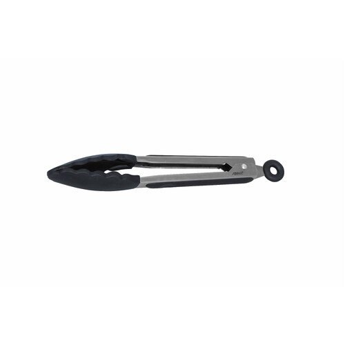 Avanti Silicone Tongs With Head and Grip 230mm Black - 13201