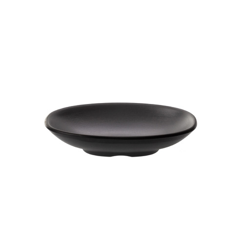 Coucou Melamine Oblong Plate 13.8.5cm - Grey & Black - 14BW13GB