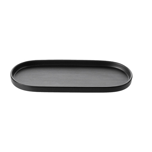 CouCou Dual Colour Oblong Plate 29x13cm - Black & Black  - 14PL29BK