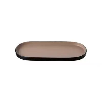 CouCou Dual Colour Oblong Plate 46x15cm - Beige & Black - 14PL46EB