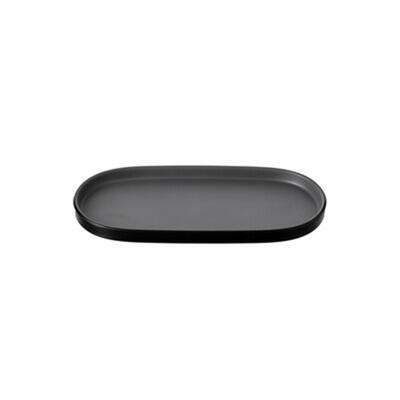 CouCou Dual Colour Oblong Plate 46x15cm - Grey & Black - 14PL46GB