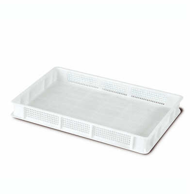 Giganplast Pizza Tray 600x400x70mm White Perforated - 1501003
