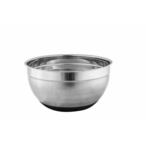 Avanti Stainless Steel Anti-Slip Mixing Bowl With Black Silicone Bottom 260mm / 5L - 16678