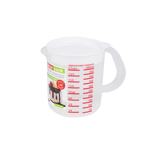 Decor Cook Measuring Jug with Lid 500ml - Clear - 166800