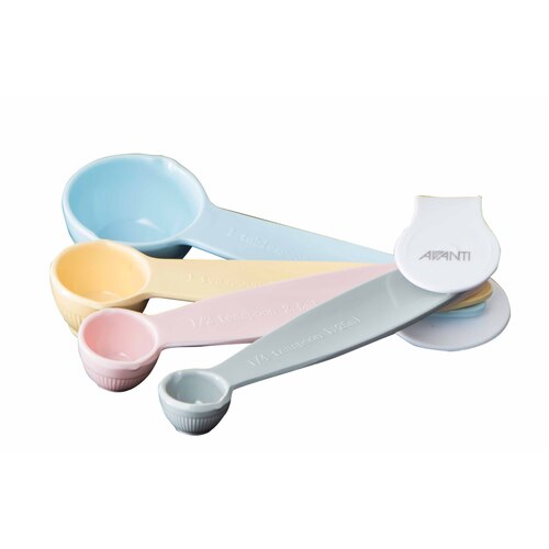 Avanti Ribbed Measuring Spoon Australian Standards Pastel 4-Pieces Set - 16808