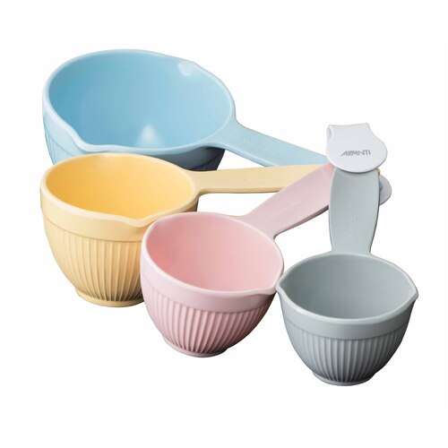 Avanti Ribbed Measuring Cups Australian Standards Pastel 4-Pieces Set - 16809