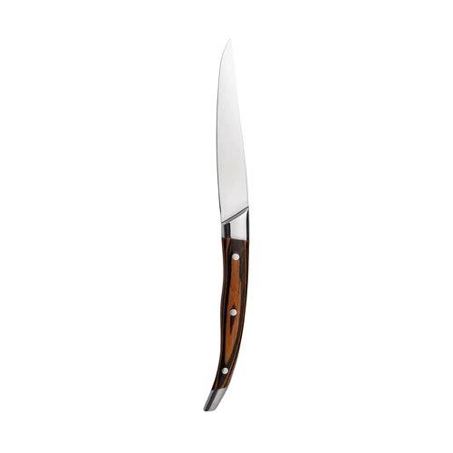 Cavalier Steak Knife Point Tip Brown Handle 242mm (Box of 6) - 19960_TN