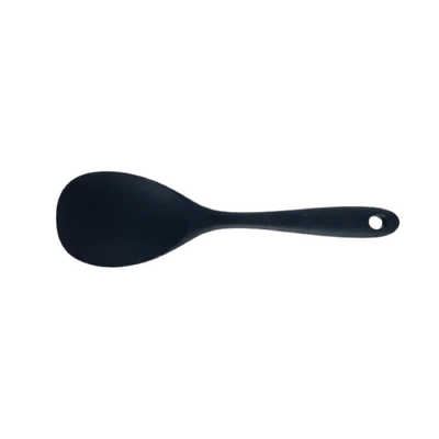 Chef Inox Serve Black Silicone Flat Spoon 225mm - 20062_CI