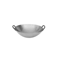Iron Wok 2 Handles, Round Bottom 450mm  - 20518