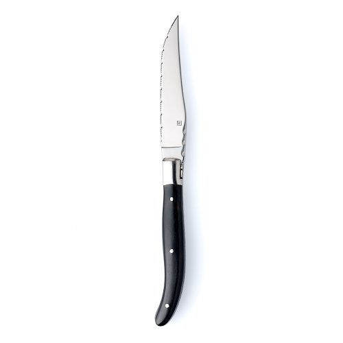 Tablekraft Paris Steak Knife Black Pakawood Pointed Tip (Box of 12) - 20643