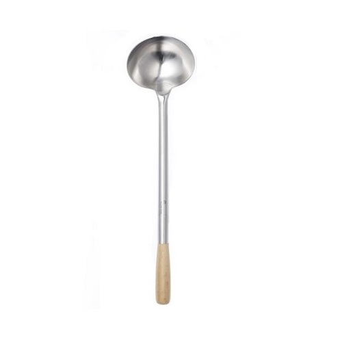 Chef Inox Ladle Stainless Steel Wood Handle - 125x410mm - 21022_TK