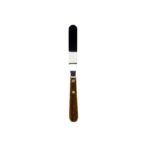 Chef Inox Spatula - Cranked Stainless Steel 100x19mm Wood Handle - 22304
