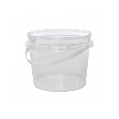 1L Secure Food Storage Bucket With Handle Clear (Box of 300) - 24-01LTEBN
