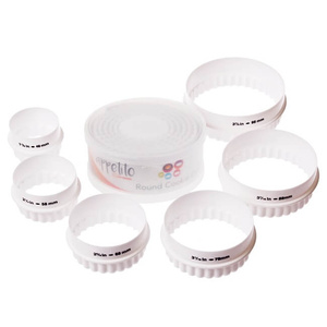 Appetito Double Sided Round Cookie Cutter - Set of 6 - 2743-2