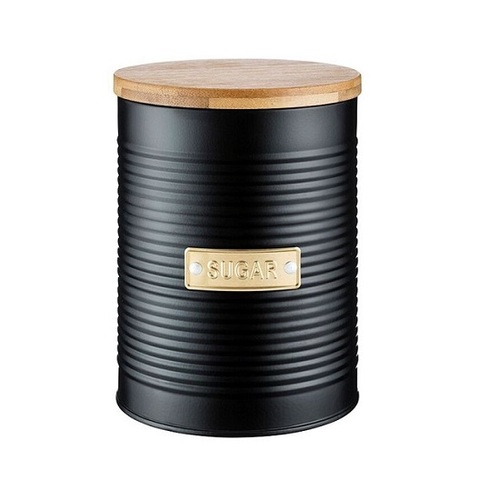 Typhoon Living Sugar Canister Black 160x110mm/1.4L - 29127