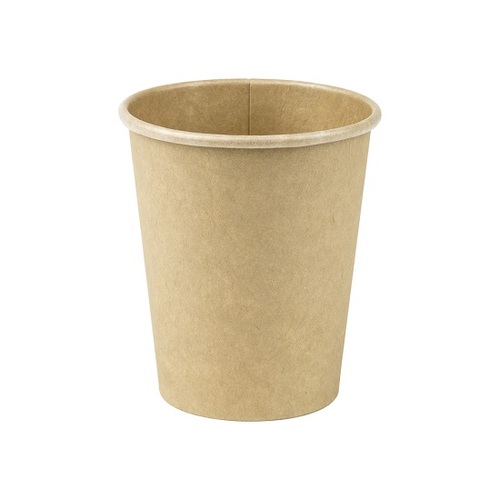 Eco+ Small Compostable Coffee Cup Brown Raw 245ml (Box of 1000) - 30-ECSW08N