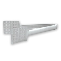 Pastry Tong - Crinkled / Slotted 240mm - 18/8 Stainless Steel, One Piece Satin Finished (Box of 12) - 30090