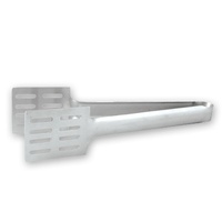 Pastry Tong - Flat / Slotted 240mm - 18/8 Stainless Steel, One Piece Satin Finished - 30092