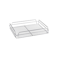 Glass Basket Rectangular Chrome Plated 435x355x75mm - 30600-CH
