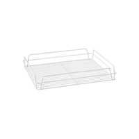 Glass Basket Rectangular White PVC Coated 435x355x75mm - 30600