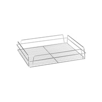 Glass Basket Rectangular Zinc Plated 435x355x75mm - 30601