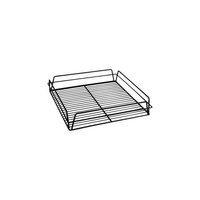Glass Basket Square Black PVC Coated 355x355x75mm - 30605-BK