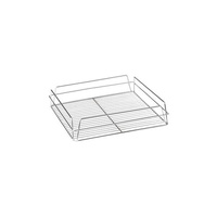 Glass Basket Square Chrome Plated 355x355x75mm - 30605-CH
