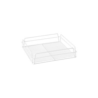 Glass Basket Square White PVC Coated 355x355x75mm - 30605