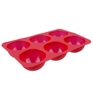 Daily Bake Silicone 6 Cup Dome Dessert Mould 66 x 40mm - Red - 3073R