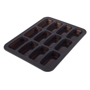 Daily Bake Silicone 12 Cup Mini Loaf Pan 32.5 x 24.5 x 2.7cm - Charcoal - 3120CH
