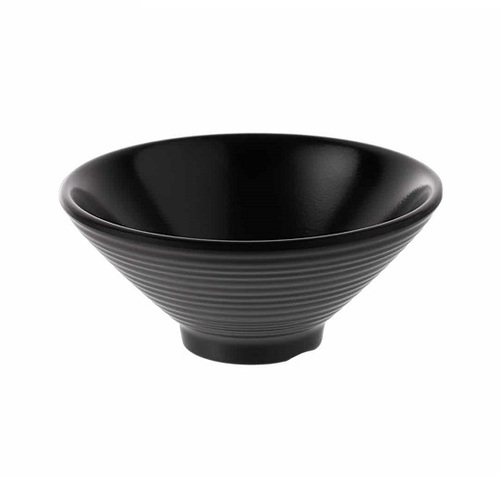 Coucou Melamine Bowl V Shape 20.5cm - Matte Black - 31BW20BK